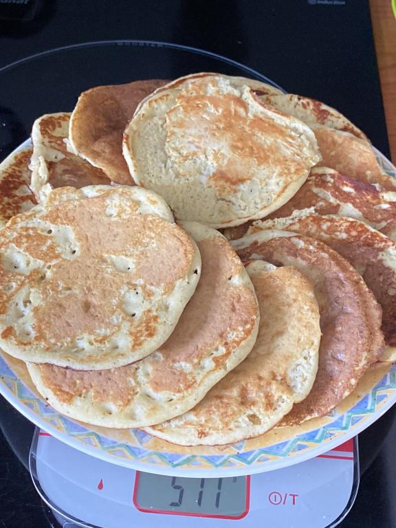 Recette Pancakes à la farine d’amande - LowCarb (Calories basées sur pâte prête à cuire)